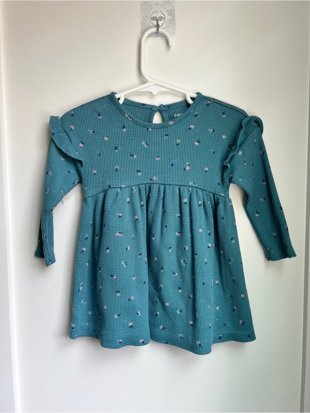 Carter’s Waffle Knit Floral Dress | 12M Baby Girl Dress
